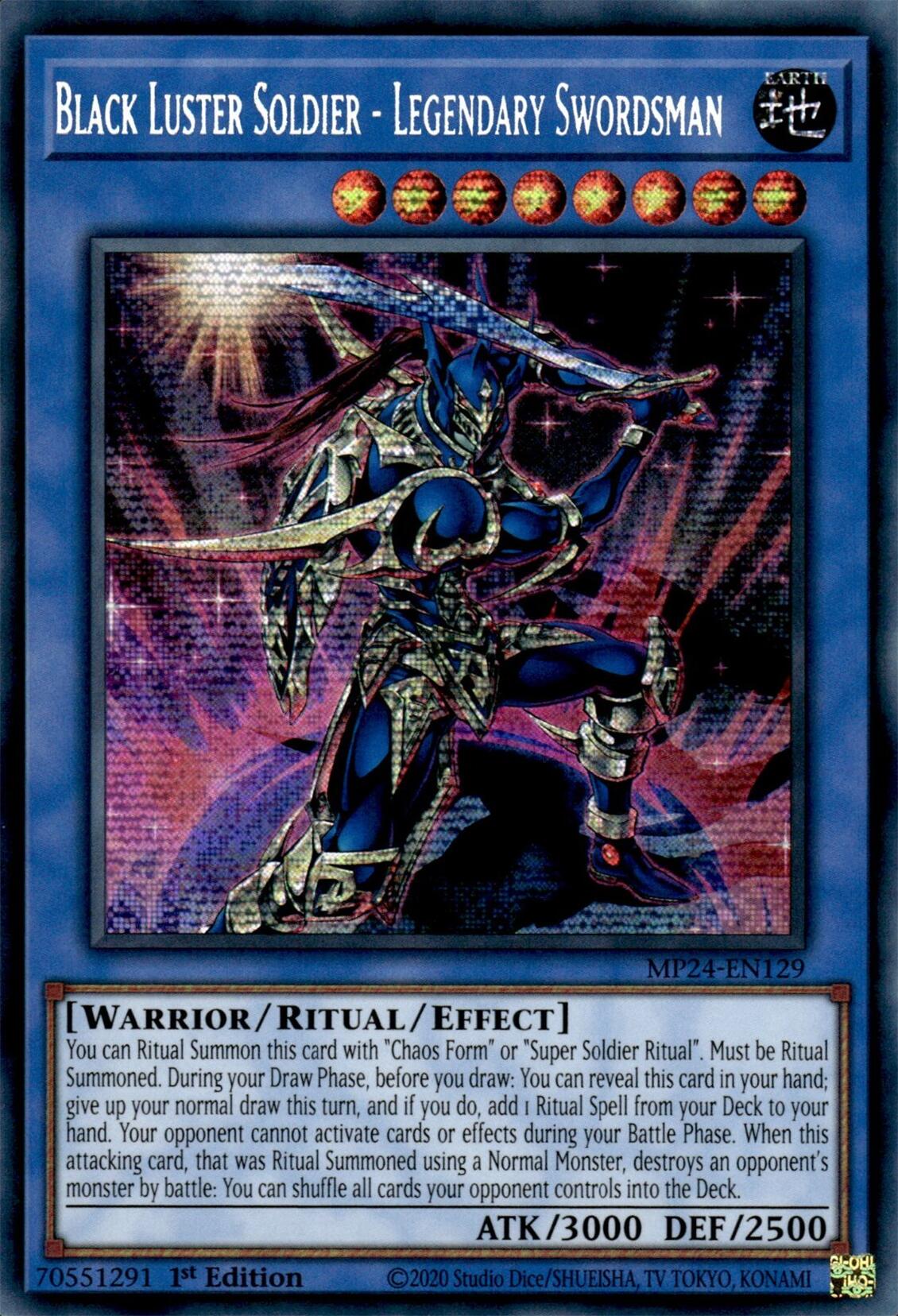Black Luster Soldier - Legendary Swordsman [MP24-EN129] Prismatic Secret Rare | RetroPlay Games