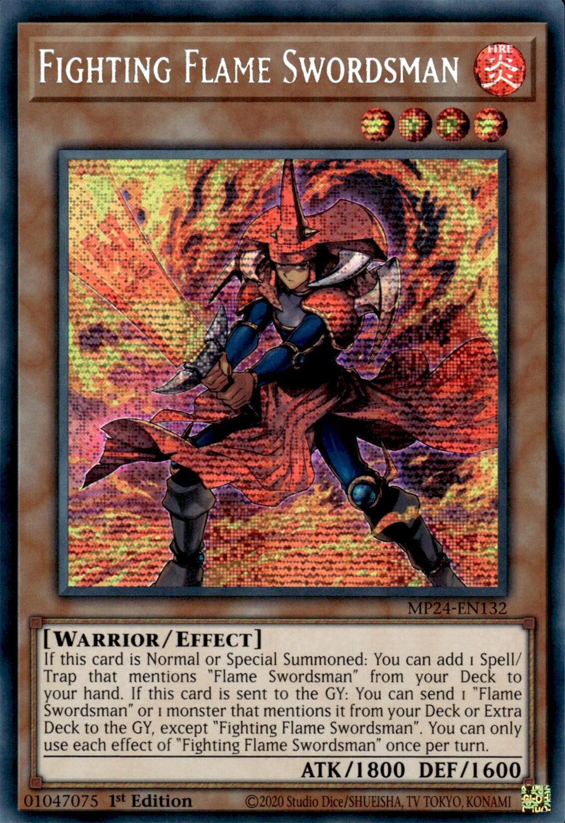 Fighting Flame Swordsman [MP24-EN132] Prismatic Secret Rare | RetroPlay Games