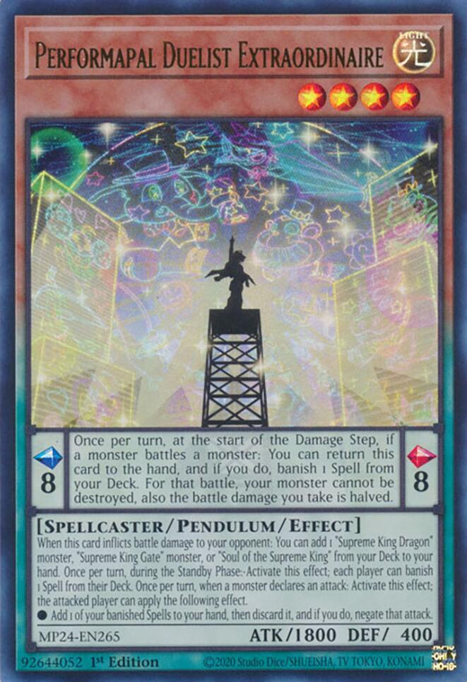 Performapal Duelist Extraordinaire [MP24-EN265] Ultra Rare | RetroPlay Games
