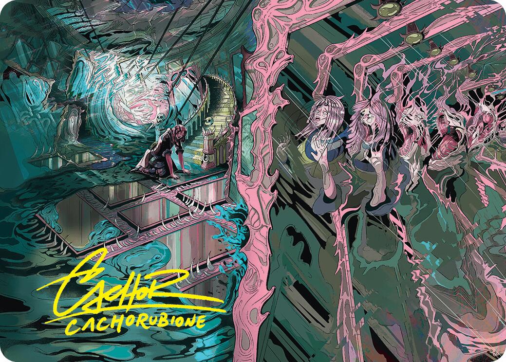 Mirror Room // Fractured Realm Art Card (Gold-Stamped Signature) [Duskmourn: House of Horror Art Series] | RetroPlay Games