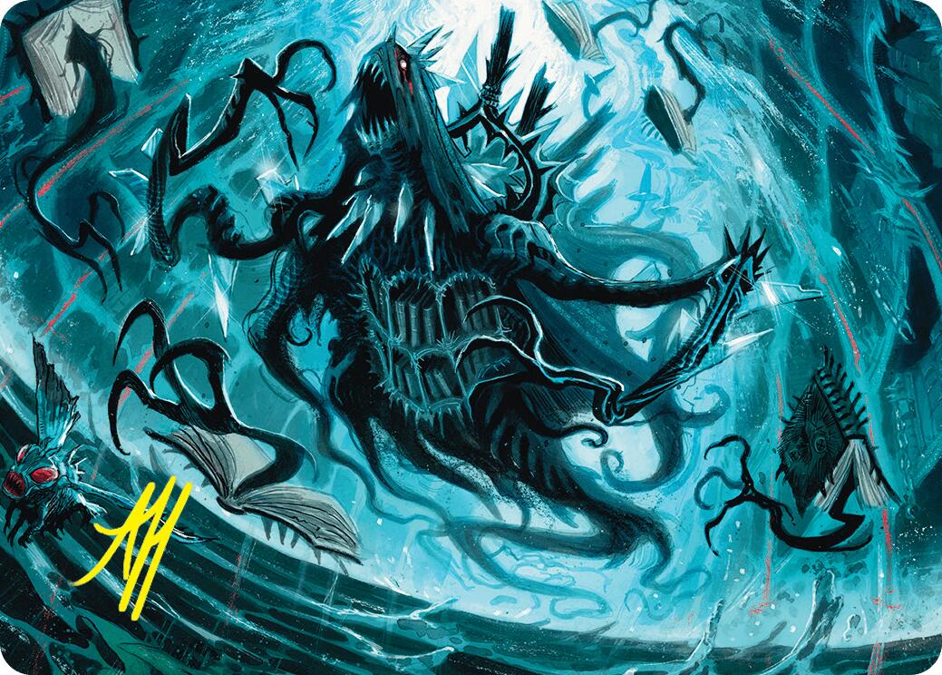 Overlord of the Floodpits Art Card (Gold-Stamped Signature) [Duskmourn: House of Horror Art Series] | RetroPlay Games