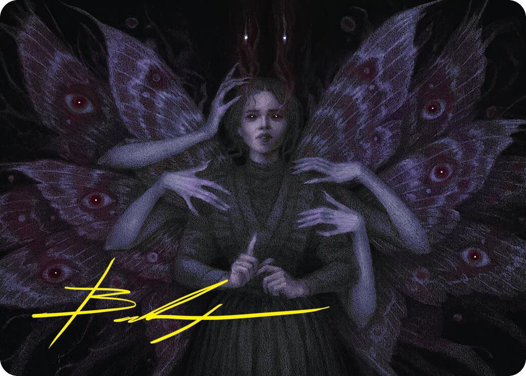 Demonic Counsel Art Card (7/54) (Gold-Stamped Signature) [Duskmourn: House of Horror Art Series] | RetroPlay Games