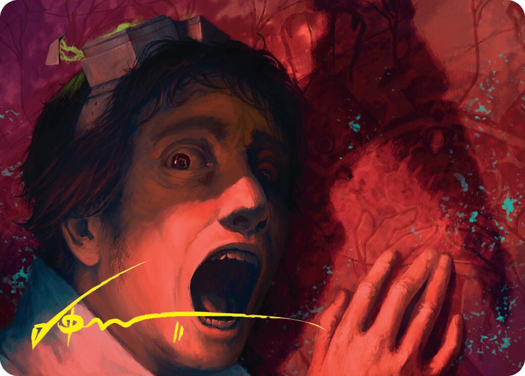Murder Art Card (Gold-Stamped Signature) [Duskmourn: House of Horror Art Series] | RetroPlay Games
