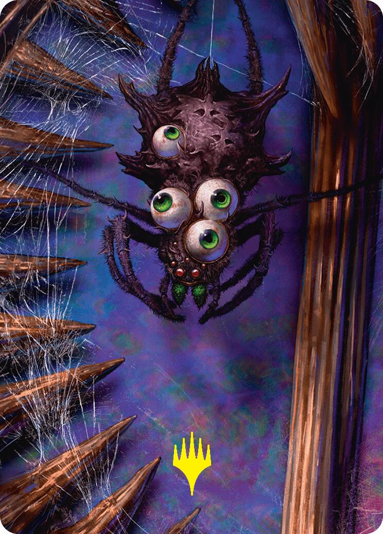 Spider Art Card (Gold-Stamped Planeswalker Symbol) [Duskmourn: House of Horror Art Series] | RetroPlay Games