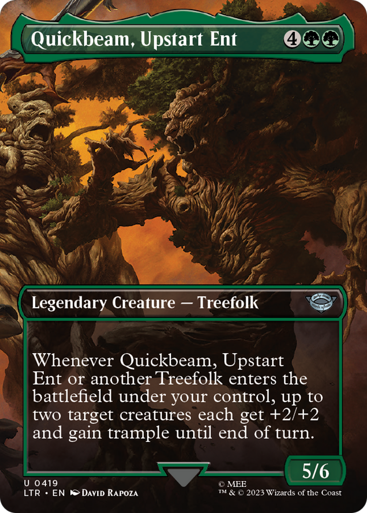 Quickbeam, Upstart Ent (Borderless Alternate Art) [The Lord of the Rings: Tales of Middle-Earth] | RetroPlay Games