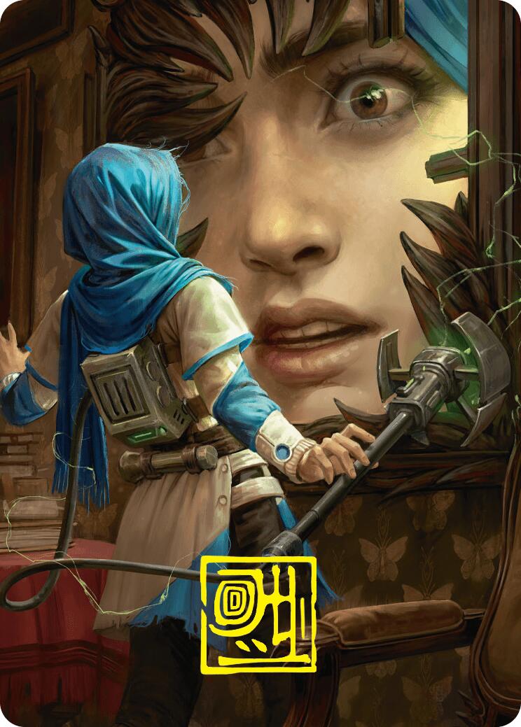 Reality Is Mine to Control Art Card (Gold-Stamped Signature) [Duskmourn: House of Horror Art Series] | RetroPlay Games