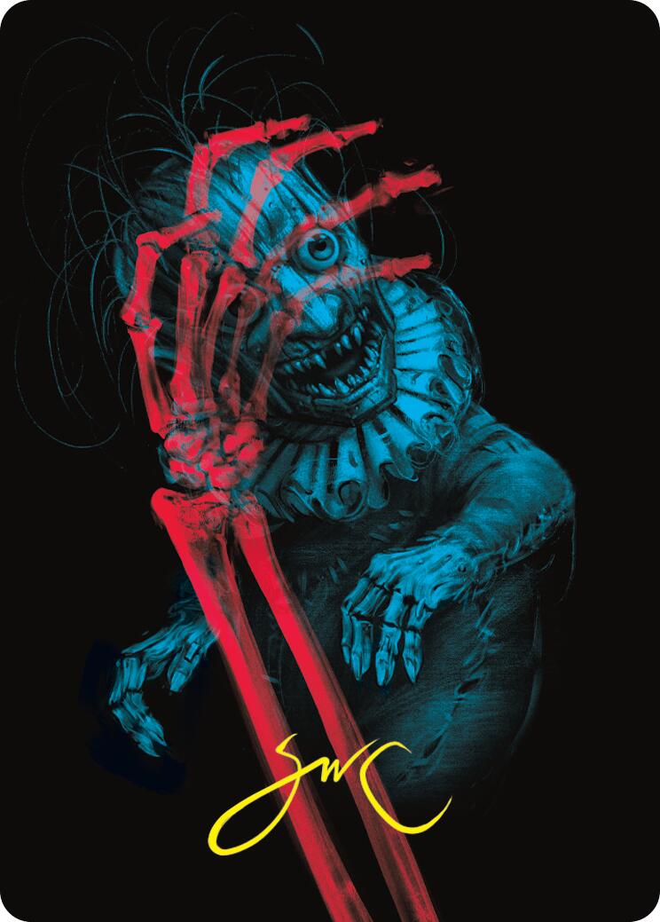 Marvin, Murderous Mimic Art Card (Gold-Stamped Signature) [Duskmourn: House of Horror Art Series] | RetroPlay Games