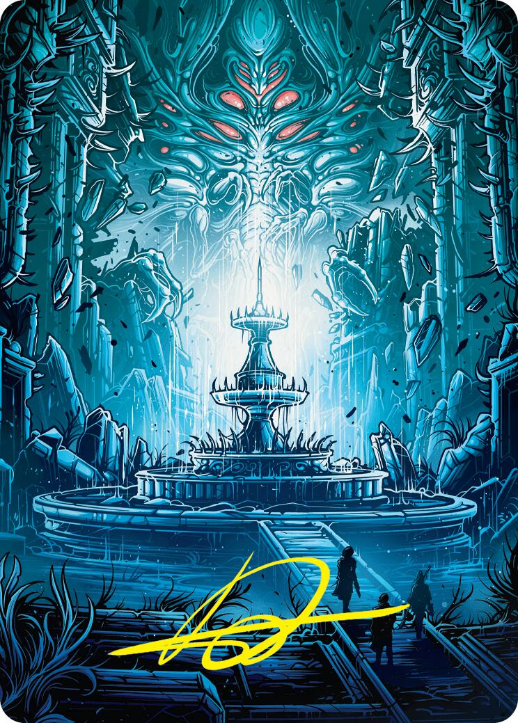 Island Art Card (Gold-Stamped Signature) [Duskmourn: House of Horror Art Series] | RetroPlay Games