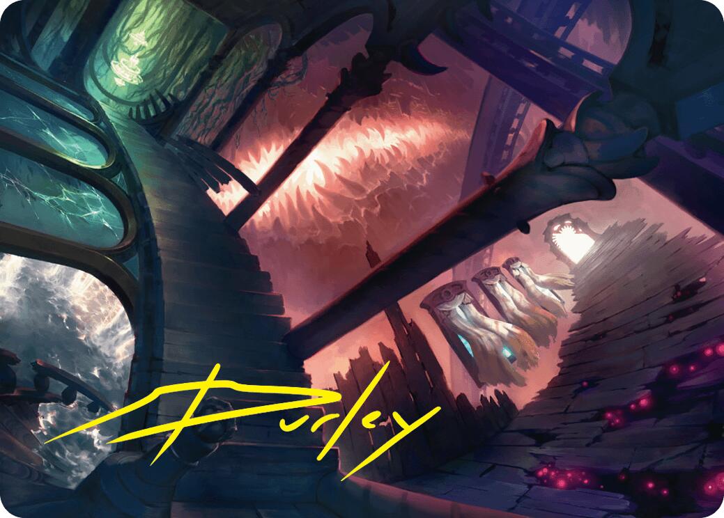Terramorphic Expanse Art Card (Gold-Stamped Signature) [Duskmourn: House of Horror Art Series] | RetroPlay Games