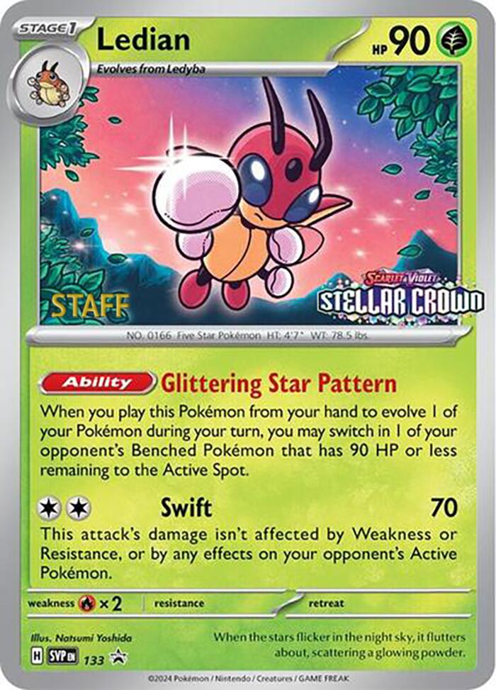 Ledian (133) (Staff Promo) [Scarlet & Violet: Black Star Promos] | RetroPlay Games