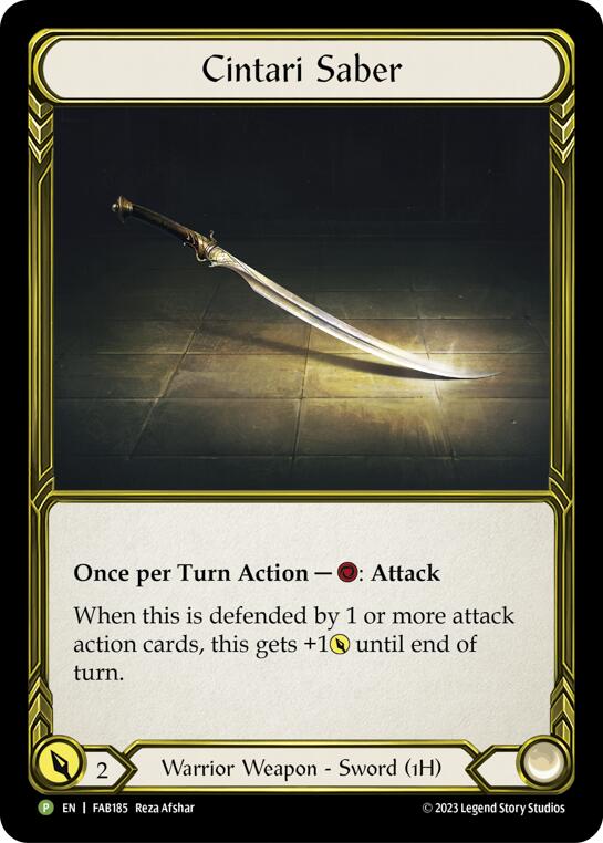 Cintari Saber [FAB185] (Promo)  Cold Foil | RetroPlay Games