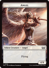 Angel // Glimmer Double-Sided Token [Duskmourn: House of Horror Commander Tokens] | RetroPlay Games