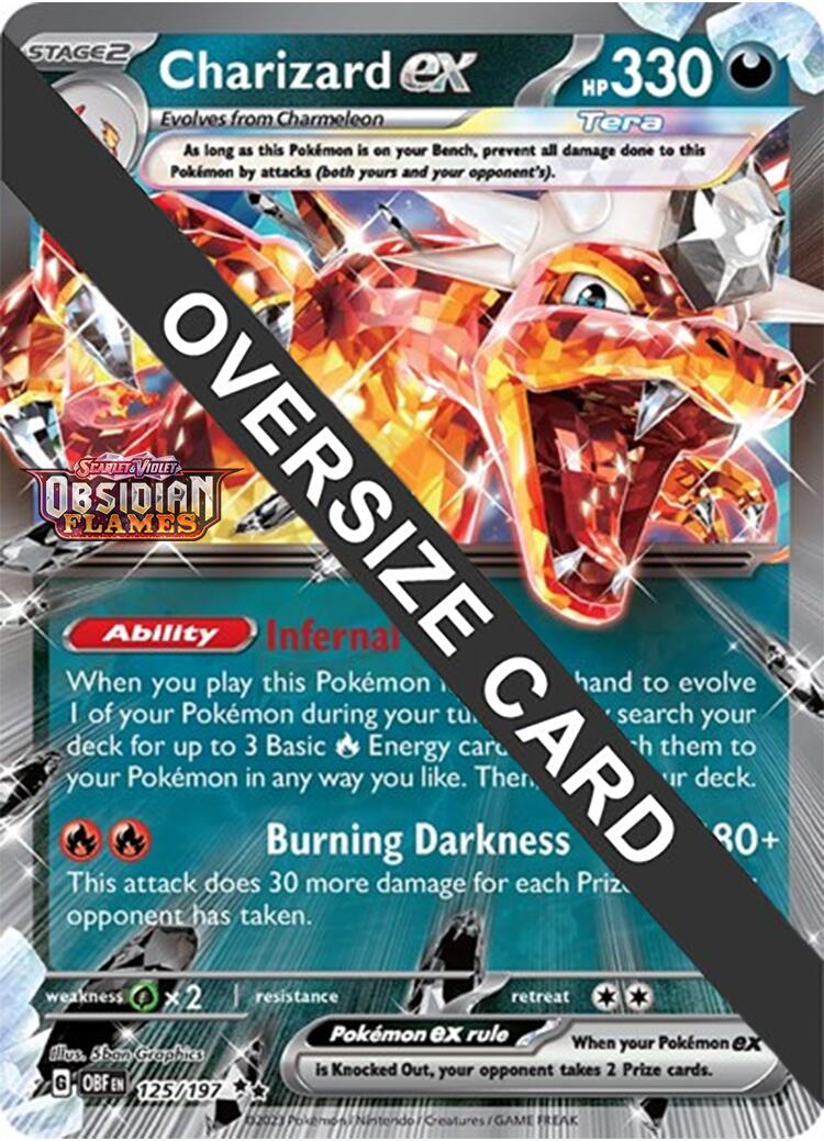 Charizard ex (125/197 - Jumbo Card) [Scarlet & Violet: Obsidian Flames] | RetroPlay Games