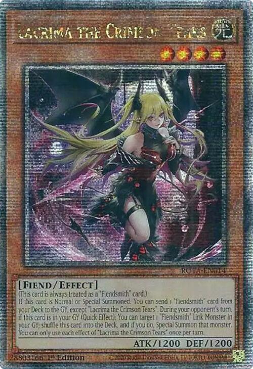 Lacrima the Crimson Tears (Quarter Century Secret Rare) [ROTA-EN014] Quarter Century Secret Rare | RetroPlay Games