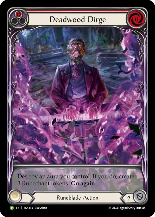 Deadwood Dirge (Red) (Extended Art) [LGS363] (Promo)  Rainbow Foil | RetroPlay Games