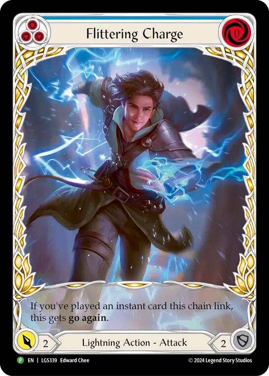 Flittering Charge (Blue) (Extended Art) [LGS339] (Promo)  Rainbow Foil | RetroPlay Games