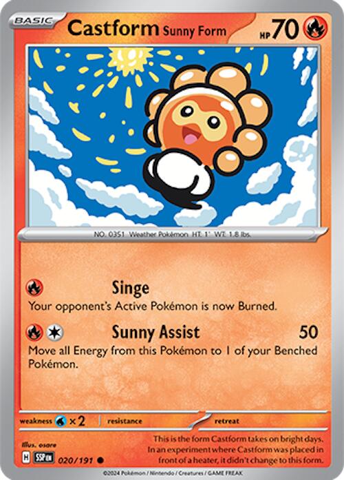 Castform Sunny Form (020/191) [Scarlet & Violet: Surging Sparks] | RetroPlay Games