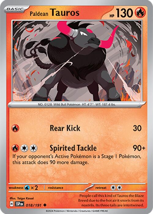 Paldean Tauros (018/191) [Scarlet & Violet: Surging Sparks] | RetroPlay Games