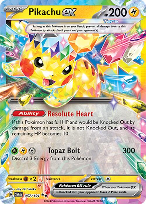 Pikachu ex (057/191) [Scarlet & Violet: Surging Sparks] | RetroPlay Games