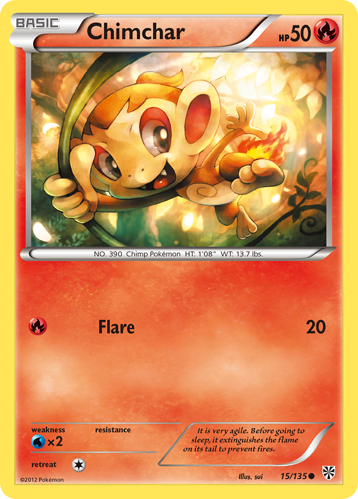 Chimchar (15/135) [Black & White: Plasma Storm] | RetroPlay Games