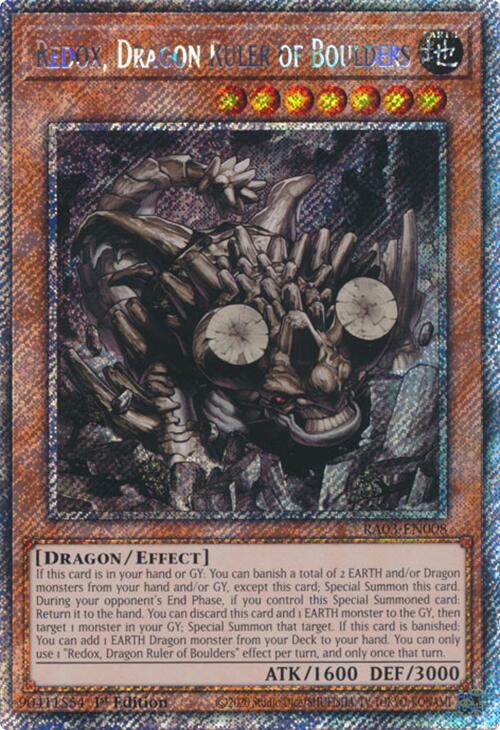 Redox, Dragon Ruler of Boulders (Platinum Secret Rare) [RA03-EN008] Platinum Secret Rare | RetroPlay Games