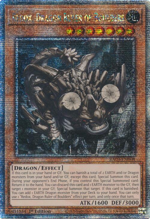 Redox, Dragon Ruler of Boulders (Quarter Century Secret Rare) [RA03-EN008] Quarter Century Secret Rare | RetroPlay Games
