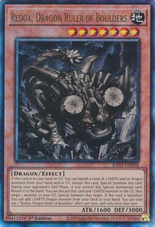 Redox, Dragon Ruler of Boulders (UTR) [RA03-EN008] Prismatic Ultimate Rare | RetroPlay Games