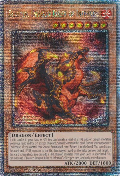 Blaster, Dragon Ruler of Infernos (Quarter Century Secret Rare) [RA03-EN010] Quarter Century Secret Rare | RetroPlay Games