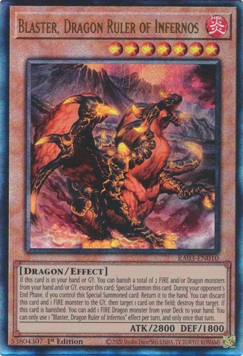 Blaster, Dragon Ruler of Infernos (UTR) [RA03-EN010] Prismatic Ultimate Rare | RetroPlay Games