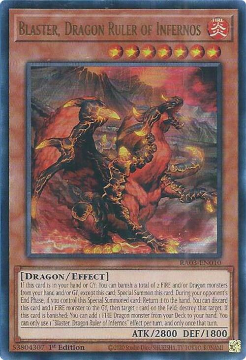 Blaster, Dragon Ruler of Infernos (UR) [RA03-EN010] Ultra Rare | RetroPlay Games