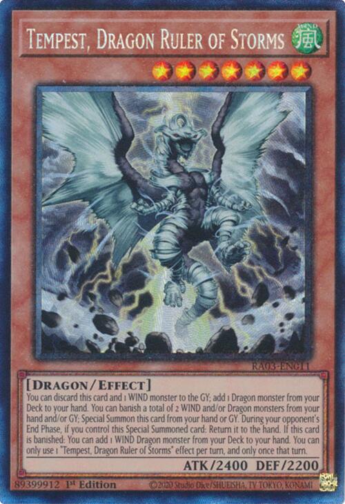 Tempest, Dragon Ruler of Storms (CR) [RA03-EN011] Prismatic Collector's Rare | RetroPlay Games