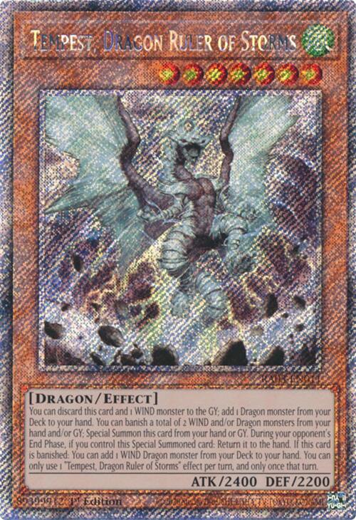 Tempest, Dragon Ruler of Storms (Platinum Secret Rare) [RA03-EN011] Platinum Secret Rare | RetroPlay Games