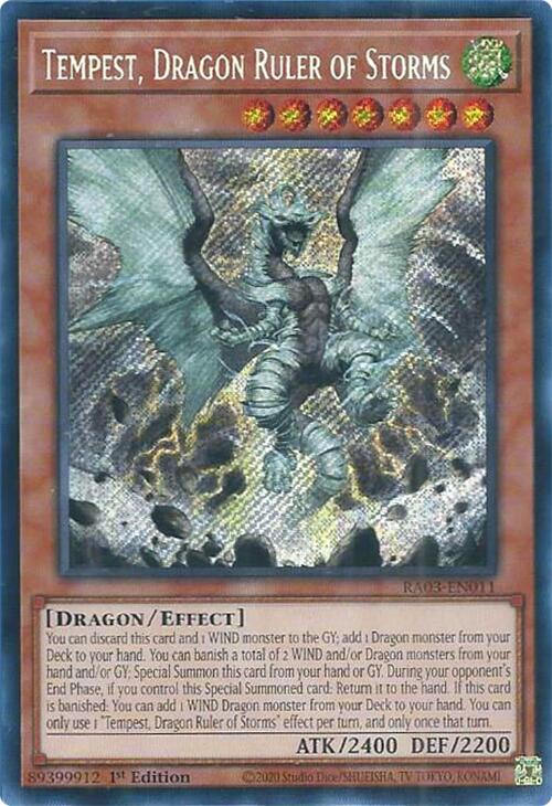 Tempest, Dragon Ruler of Storms (Secret Rare) [RA03-EN011] Secret Rare | RetroPlay Games