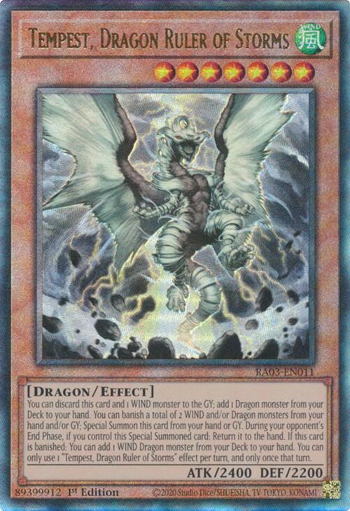 Tempest, Dragon Ruler of Storms (UTR) [RA03-EN011] Prismatic Ultimate Rare | RetroPlay Games