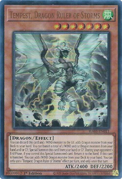 Tempest, Dragon Ruler of Storms (UR) [RA03-EN011] Ultra Rare | RetroPlay Games