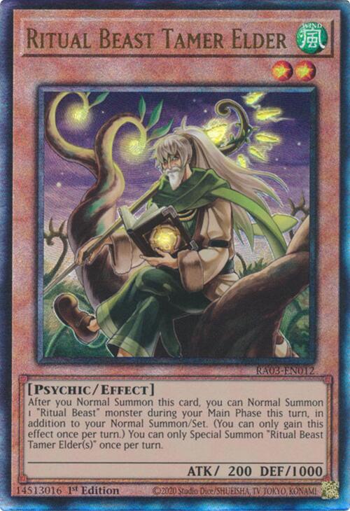 Ritual Beast Tamer Elder (UTR) [RA03-EN012] Prismatic Ultimate Rare | RetroPlay Games