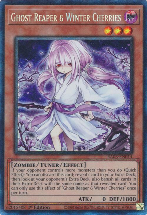 Ghost Reaper & Winter Cherries (Alternate Art) (PCR) [RA03-EN014] Prismatic Collector's Rare | RetroPlay Games