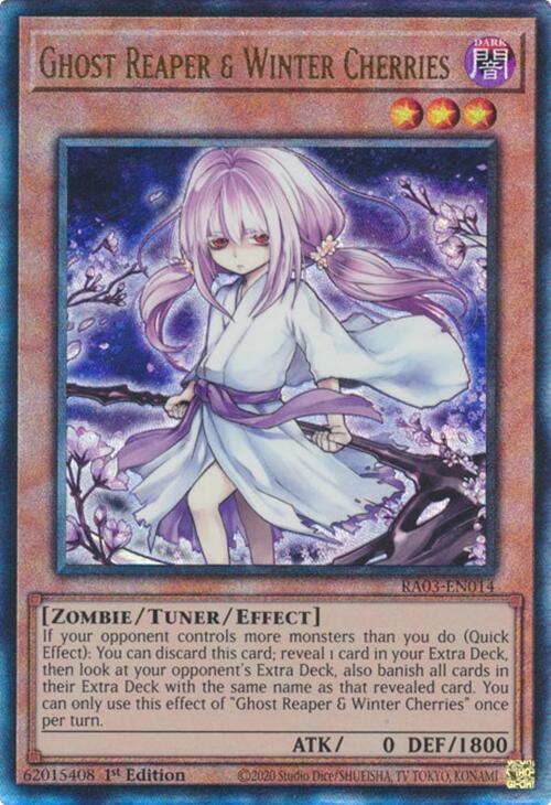 Ghost Reaper & Winter Cherries (Alternate Art) (PUR) [RA03-EN014] Prismatic Ultimate Rare | RetroPlay Games