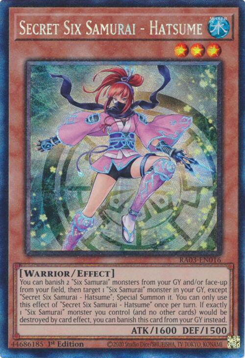 Secret Six Samurai - Hatsume (CR) [RA03-EN016] Prismatic Collector's Rare | RetroPlay Games