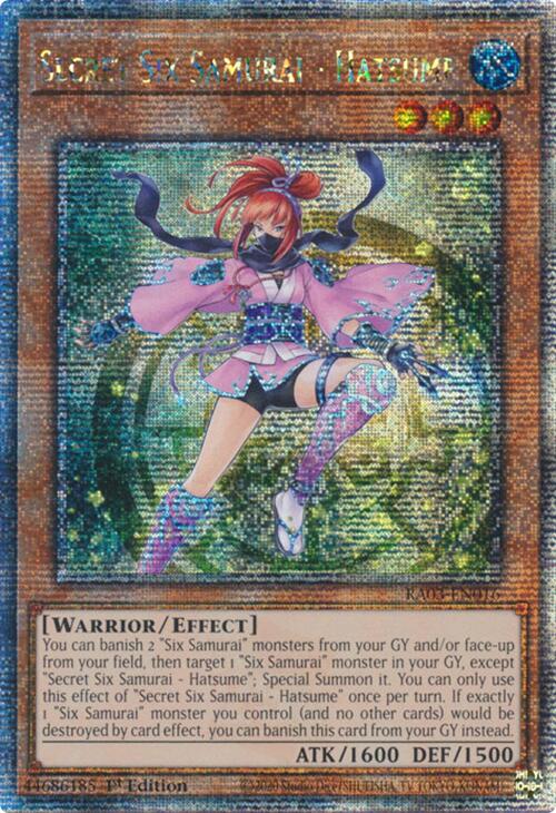 Secret Six Samurai - Hatsume (Quarter Century Secret Rare) [RA03-EN016] Quarter Century Secret Rare | RetroPlay Games
