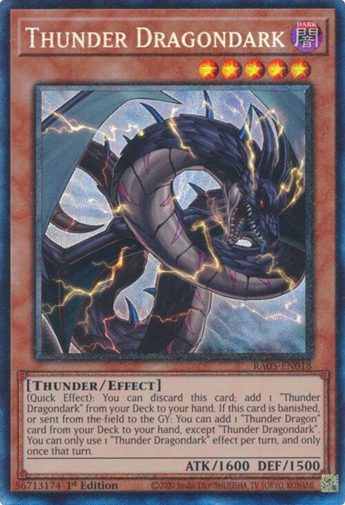 Thunder Dragondark (CR) [RA03-EN018] Prismatic Collector's Rare | RetroPlay Games