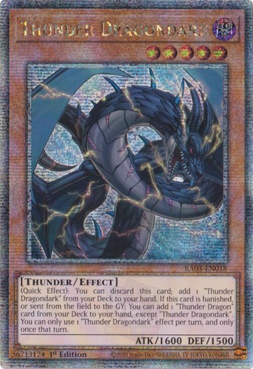 Thunder Dragondark (Quarter Century Secret Rare) [RA03-EN018] Quarter Century Secret Rare | RetroPlay Games
