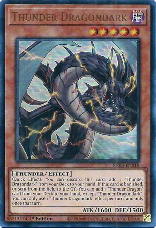 Thunder Dragondark (UR) [RA03-EN018] Ultra Rare | RetroPlay Games