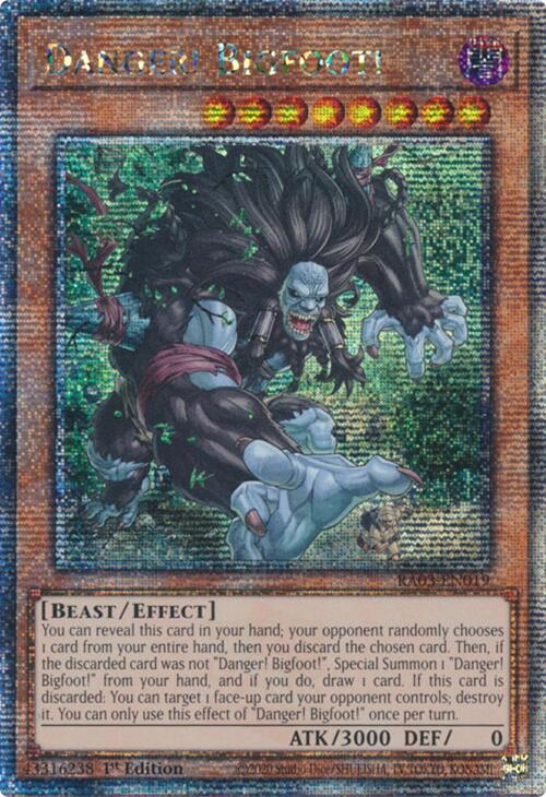 Danger! Bigfoot! (Quarter Century Secret Rare) [RA03-EN019] Quarter Century Secret Rare | RetroPlay Games