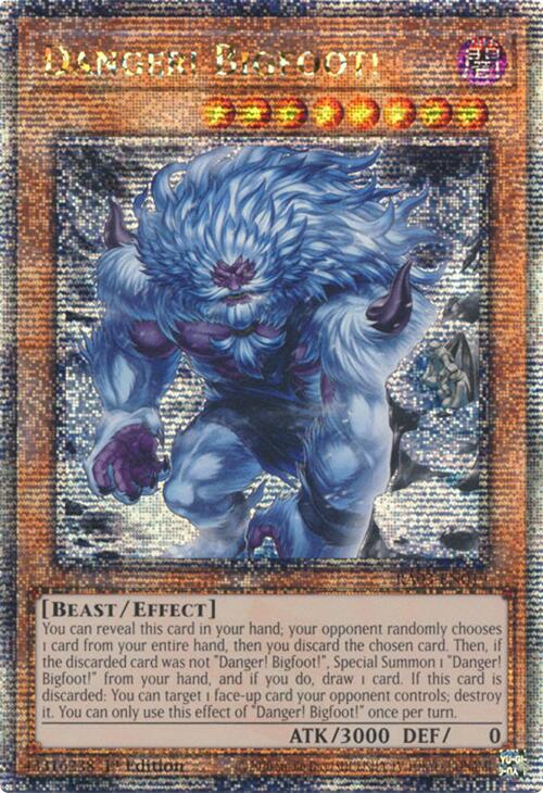 Danger! Bigfoot! (Alternate Art) (Quarter Century Secret Rare) [RA03-EN019] Quarter Century Secret Rare | RetroPlay Games