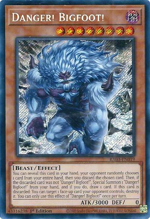 Danger! Bigfoot! (Alternate Art) (Secret Rare) [RA03-EN019] Secret Rare | RetroPlay Games