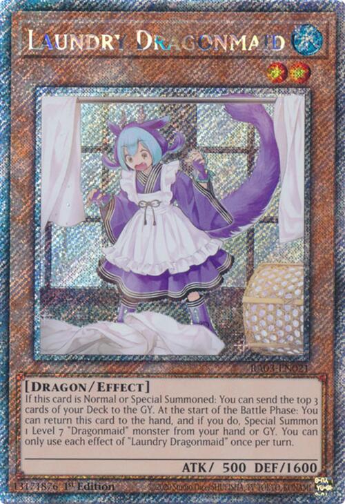 Laundry Dragonmaid (Platinum Secret Rare) [RA03-EN021] Platinum Secret Rare | RetroPlay Games