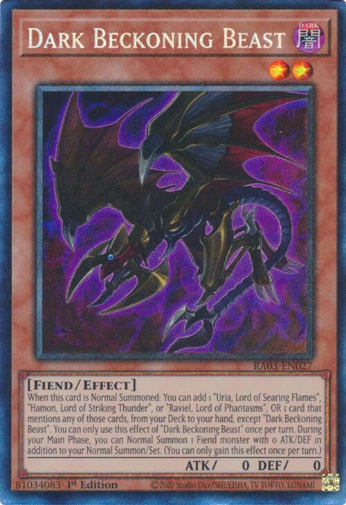 Dark Beckoning Beast (CR) [RA03-EN027] Prismatic Collector's Rare | RetroPlay Games