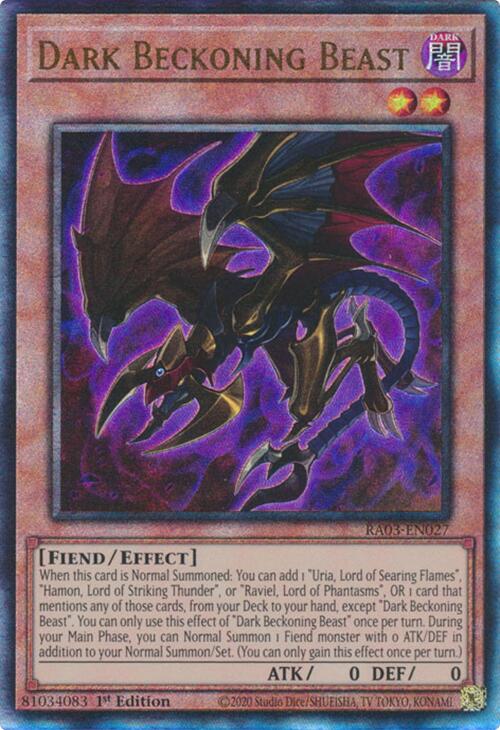 Dark Beckoning Beast (UTR) [RA03-EN027] Prismatic Ultimate Rare | RetroPlay Games