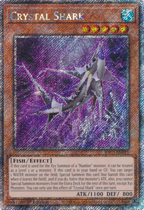 Crystal Shark (Platinum Secret Rare) [RA03-EN031] Platinum Secret Rare | RetroPlay Games